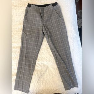 Uniqlo Gray Plaid Work Pants